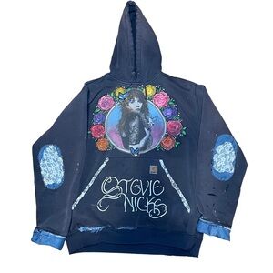 One of One Upcycled Carhartt Stevie Nicks Hoodie – Hand Painted Wearable Art